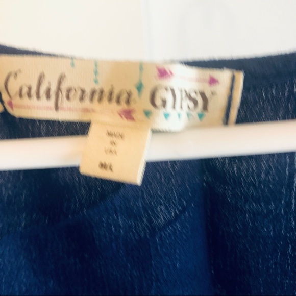 california gypsy Other - Navy Blue and Floral Kimono Coverup